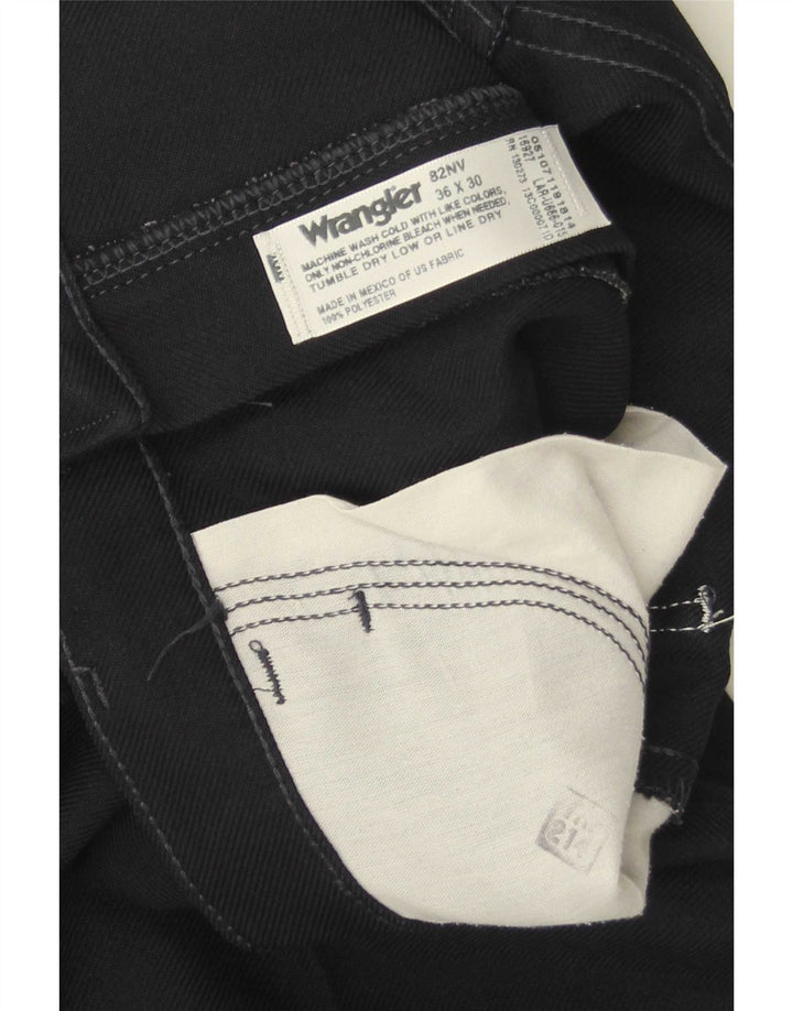 Pantaloni casual da uomo Wrangler Bootcut W36 L30 poliestere blu navy