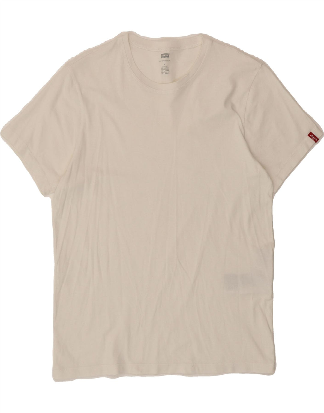 LEVI'S Womens T-Shirt Top UK 14 Medium White Cotton Vintage Levi's and Second-Hand Levi's from Messina Hembry 