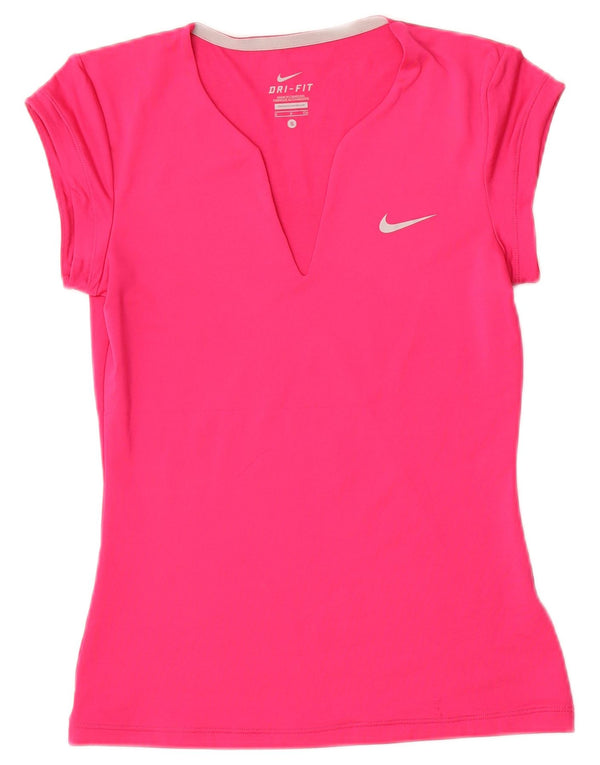 T-shirt Nike Dri Fit da donna Top UK 8 Small Rosa