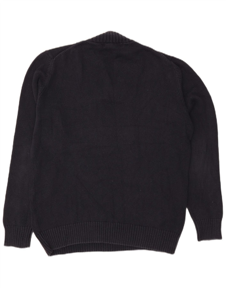 Maglione Zara da uomo con scollo a V grande blu navy