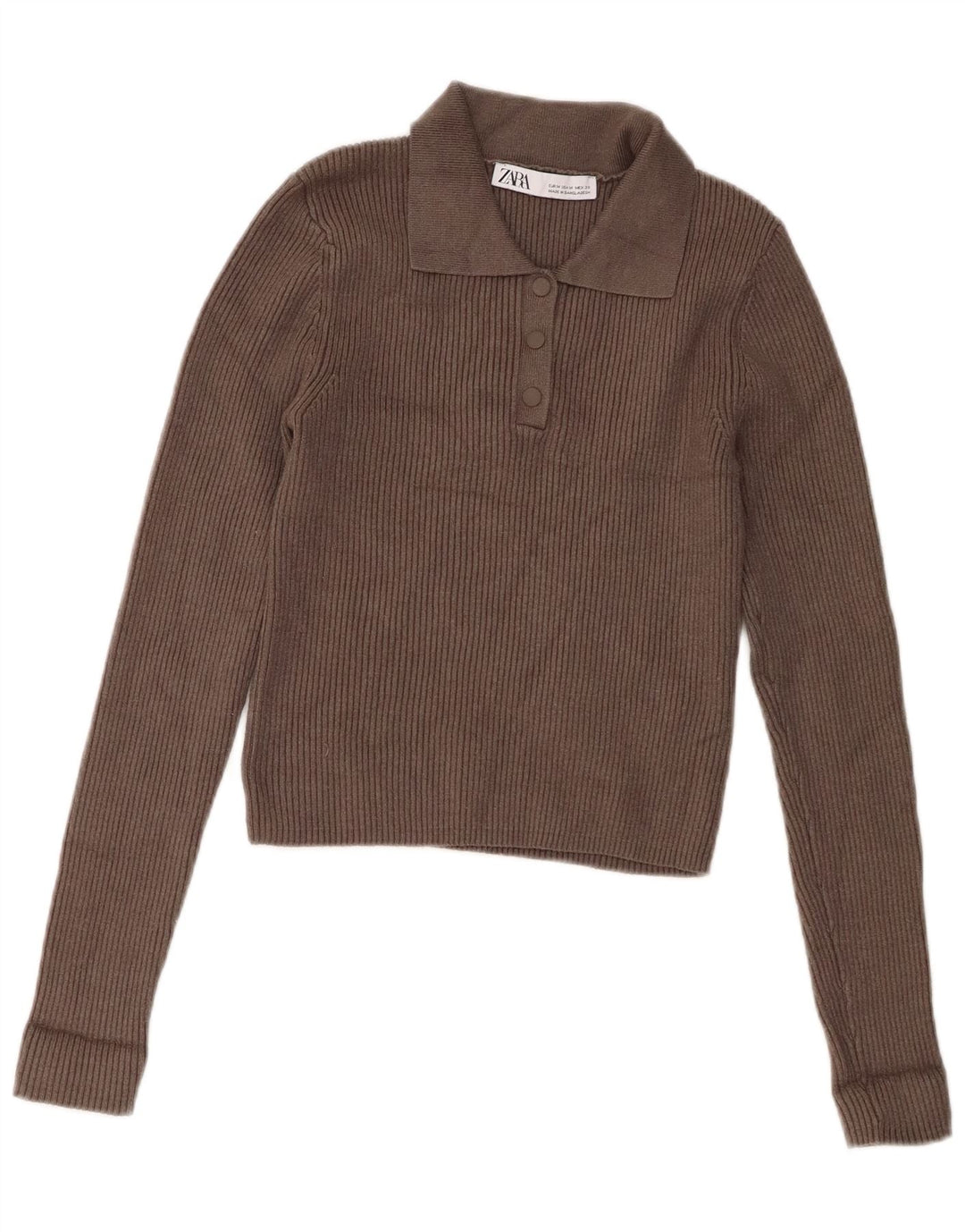 Maglione maglione collo alto da donna Zara UK 12 Viscosa grigio medio