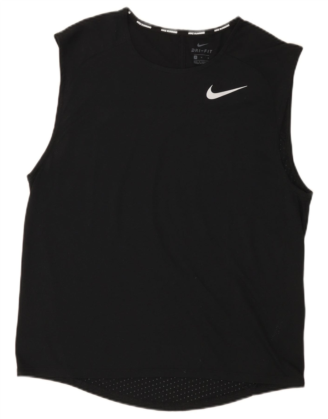 Canotta Nike Dri Fit da uomo, poliestere medio nero