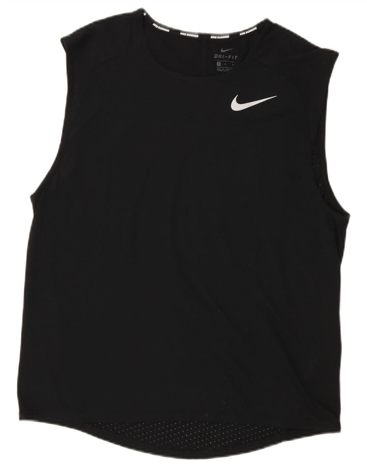 Canotta Nike Dri Fit da uomo, poliestere medio nero