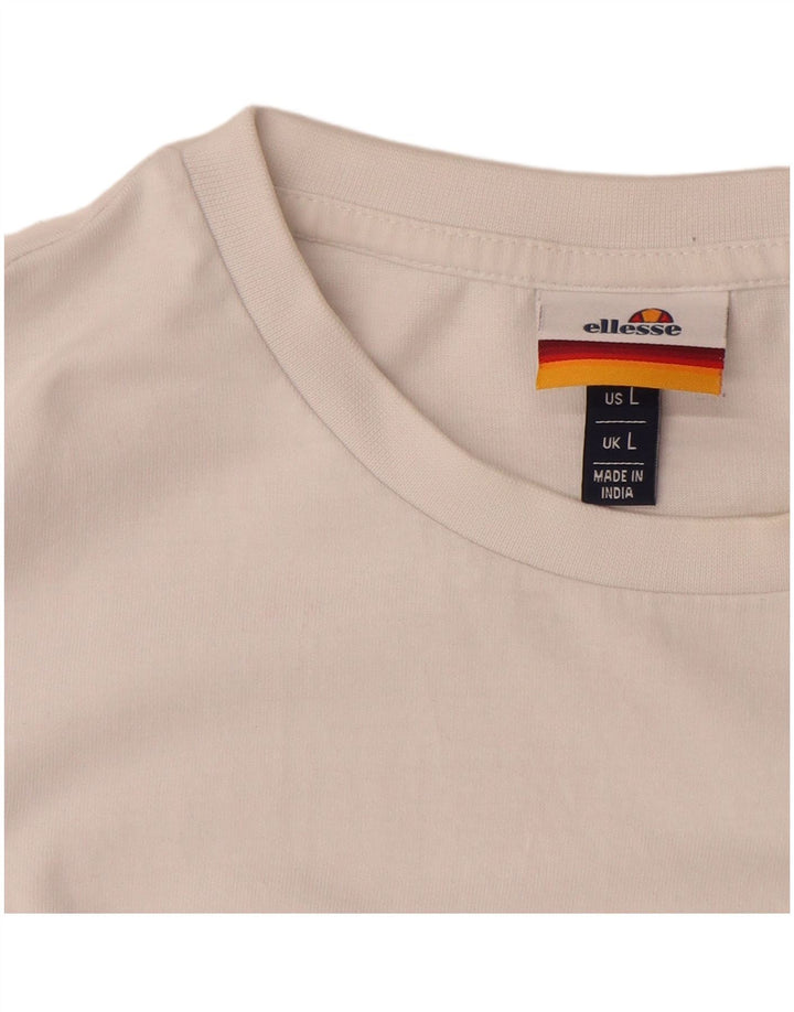 ELLESSE T-shirt grafica da uomo grande bianca