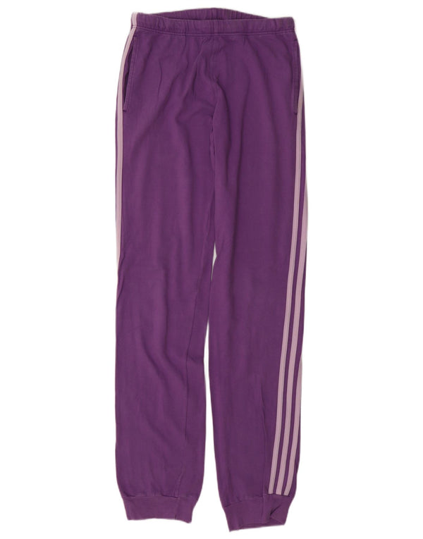 Adidas Womens Tracksuit Trousers Joggers UK 12 Medium Purple Cotton