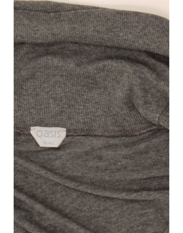 Top da donna a maniche lunghe Oasis UK 16 grande grigio