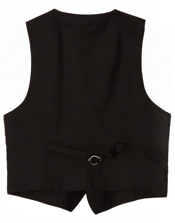 Gilet da uomo in pelle scamosciata C&A XL in pelle nera