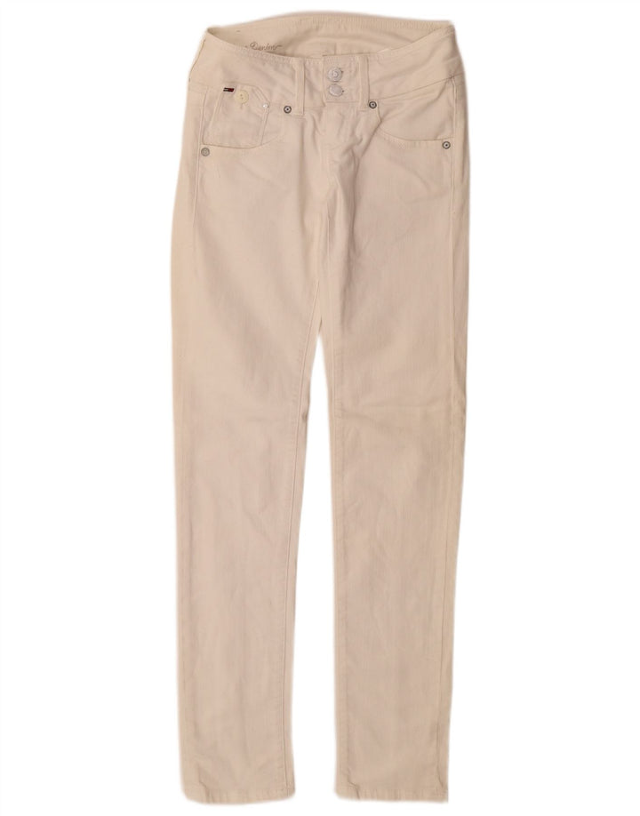 Jeans slim da donna Tommy Hilfiger W25 L32 cotone bianco