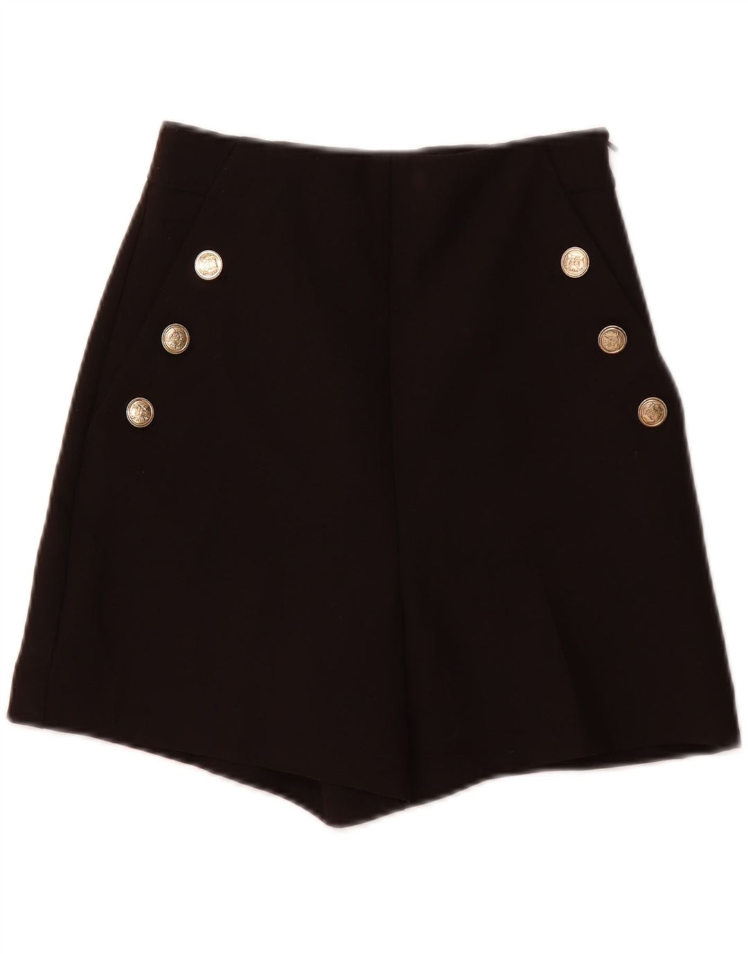 MASSIMO DUTTI Womens Chino Shorts EU 34 2XS W24 Black Polyester
