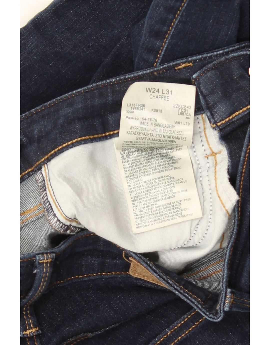 Jeans svasati da donna LEE Chaffee W24 L31 cotone blu navy