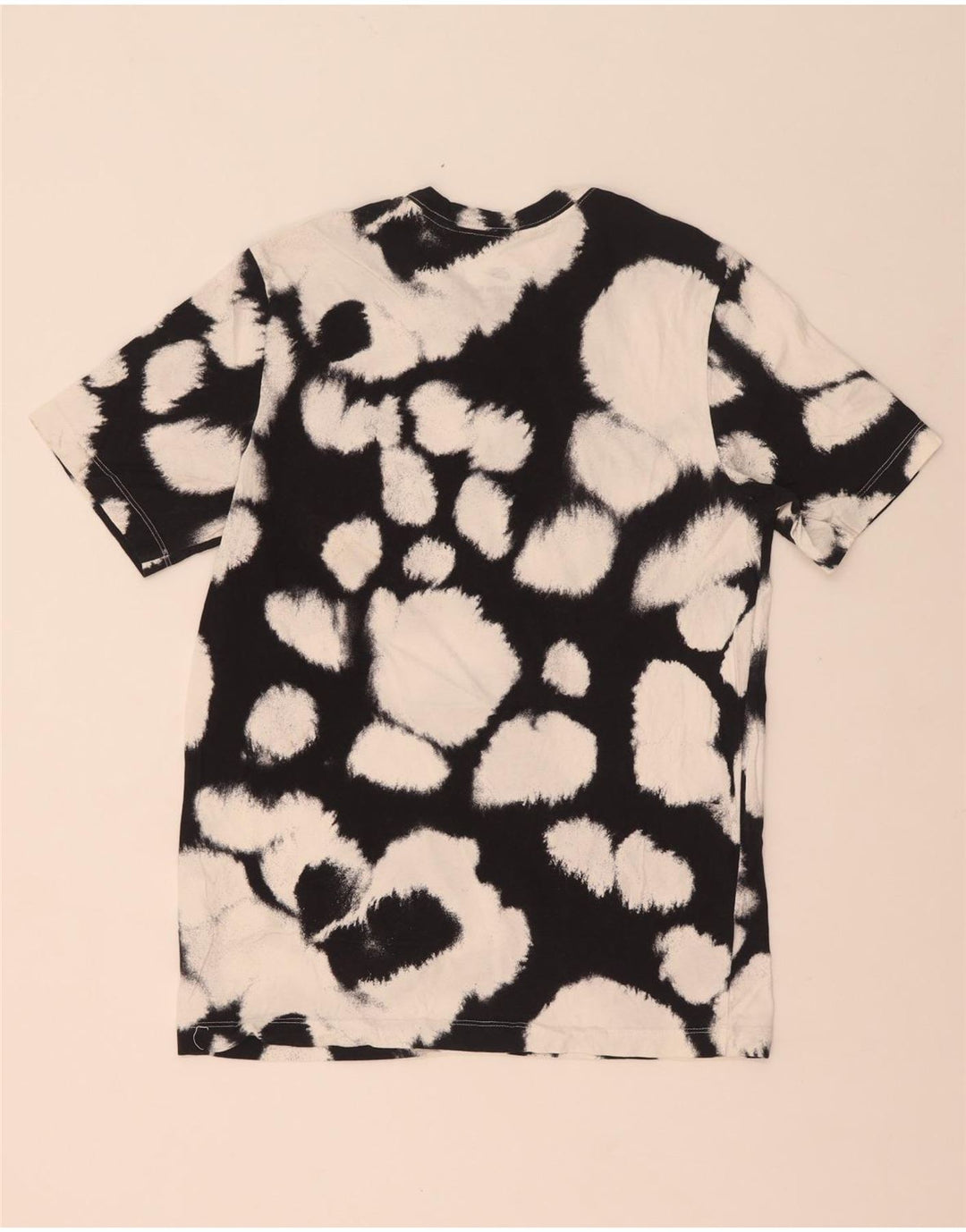 T-shirt da uomo Nike Top media nera in cotone tie-dye