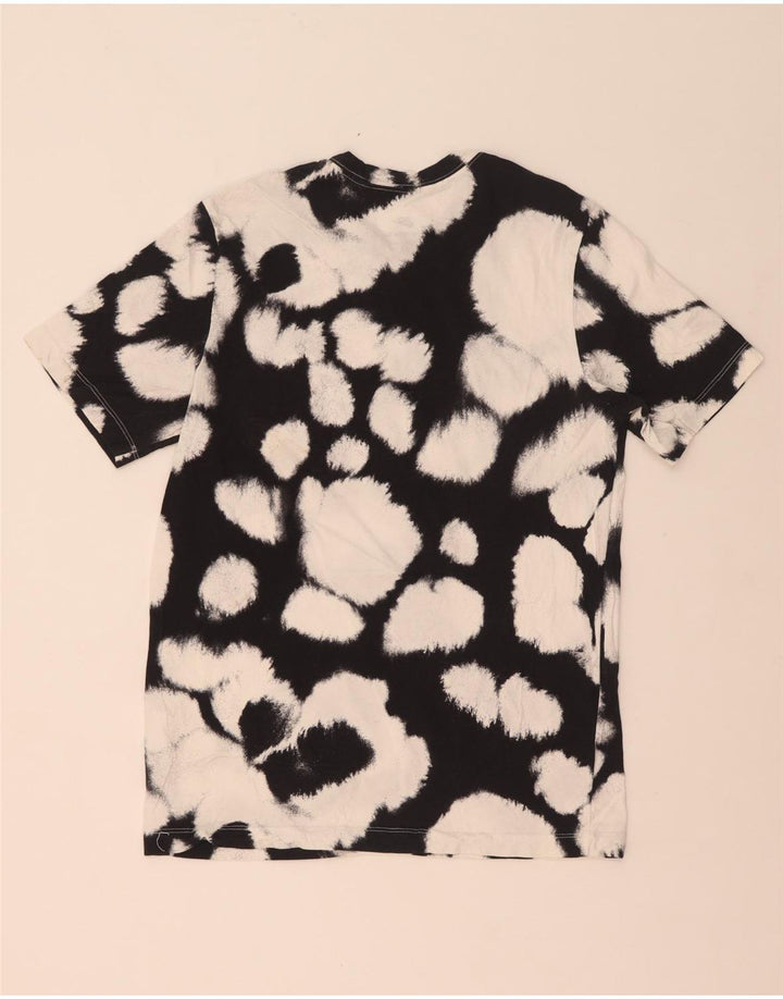 T-shirt da uomo Nike Top media nera in cotone tie-dye