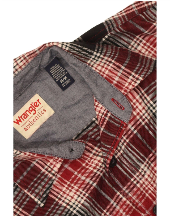 Camicia da uomo in flanella Wrangler in cotone a quadri rosso medio