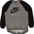 NIKE Womens Graphic Sweatshirt Jumper UK 10 Small Grey Colourblock Cotton Vintage Nike and Second-Hand Nike from Messina Hembry 