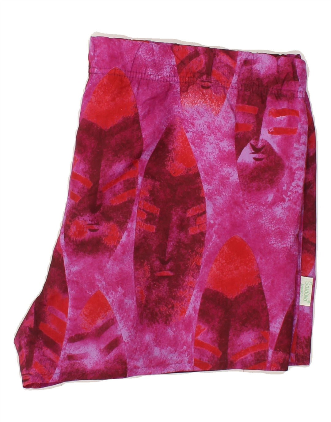 VINTAGE Mens Abstract Pattern Swimwear Large Pink Polyester Vintage Vintage and Second-Hand Vintage from Messina Hembry 