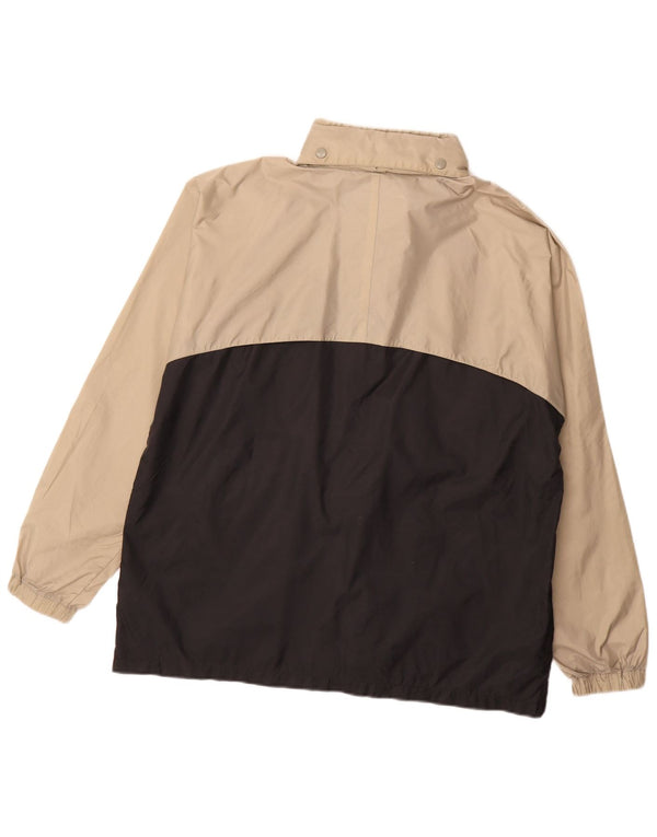 Giacca antipioggia da uomo con zip Kappa UK 38 Nylon color block beige medio