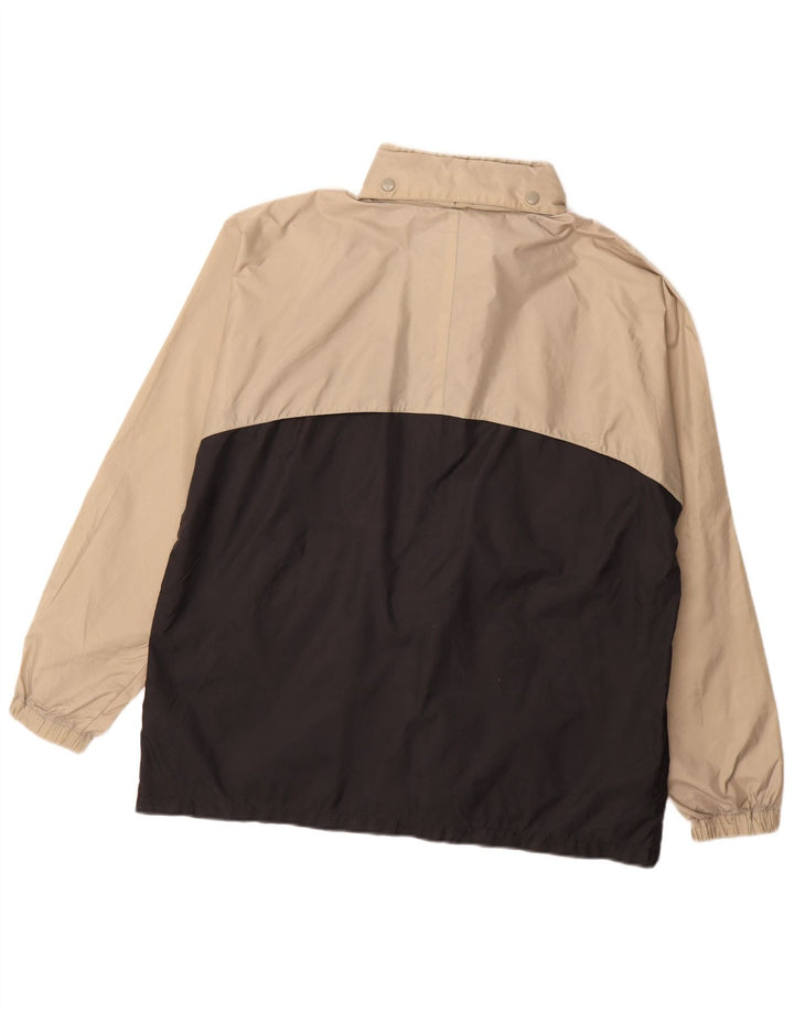 Giacca antipioggia da uomo con zip Kappa UK 38 Nylon color block beige medio