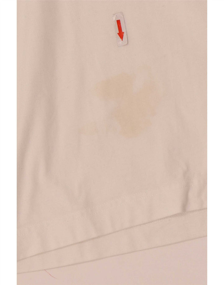 Polo grafica da uomo Kappa Large in cotone color block bianco