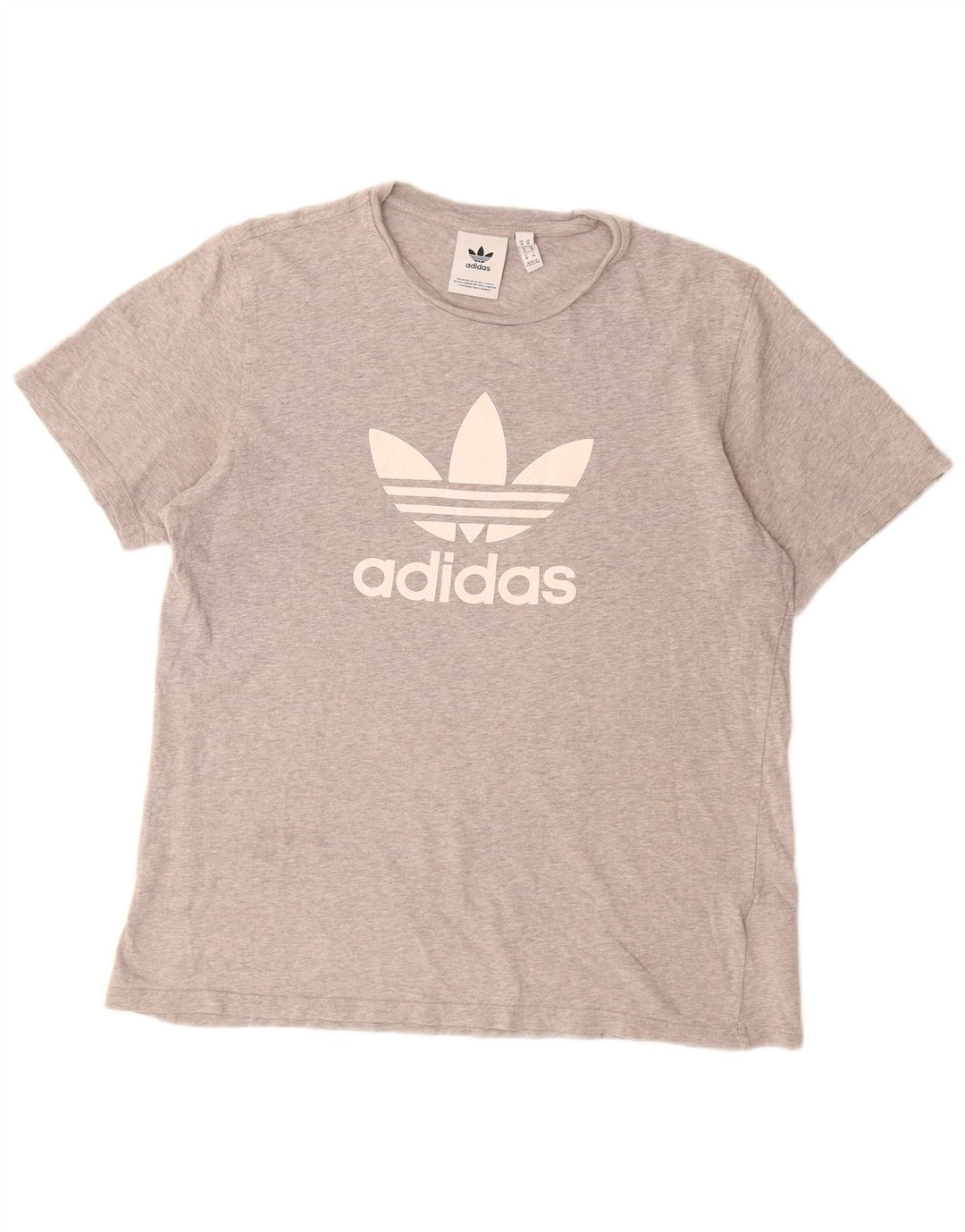 T-shirt grafica da uomo ADIDAS Top in cotone grigio medio