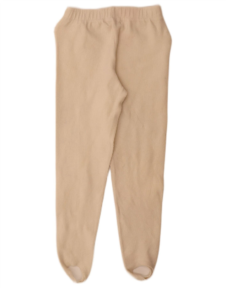 Leggings con staffa da donna American Place UK 12 Cotone bianco sporco medio