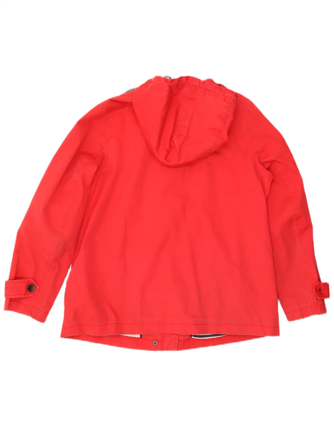 Giacca antipioggia con cappuccio da donna Joules UK 14 grande cotone rosso