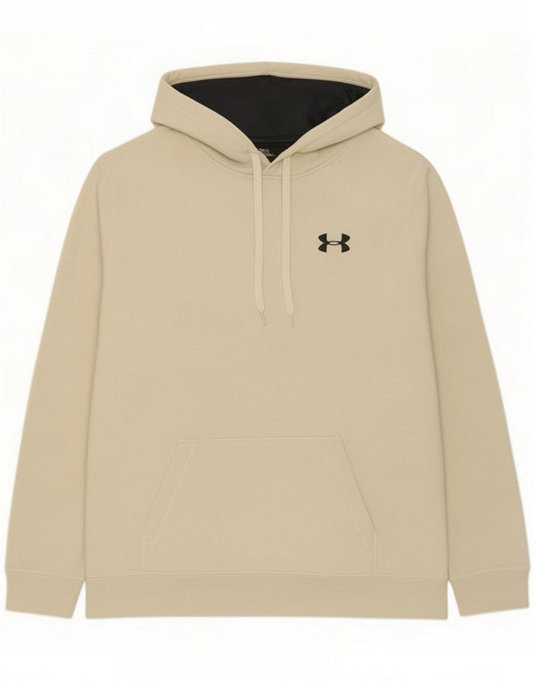 Under Armour Mens Hoodie Jumper XL Off White Cotton