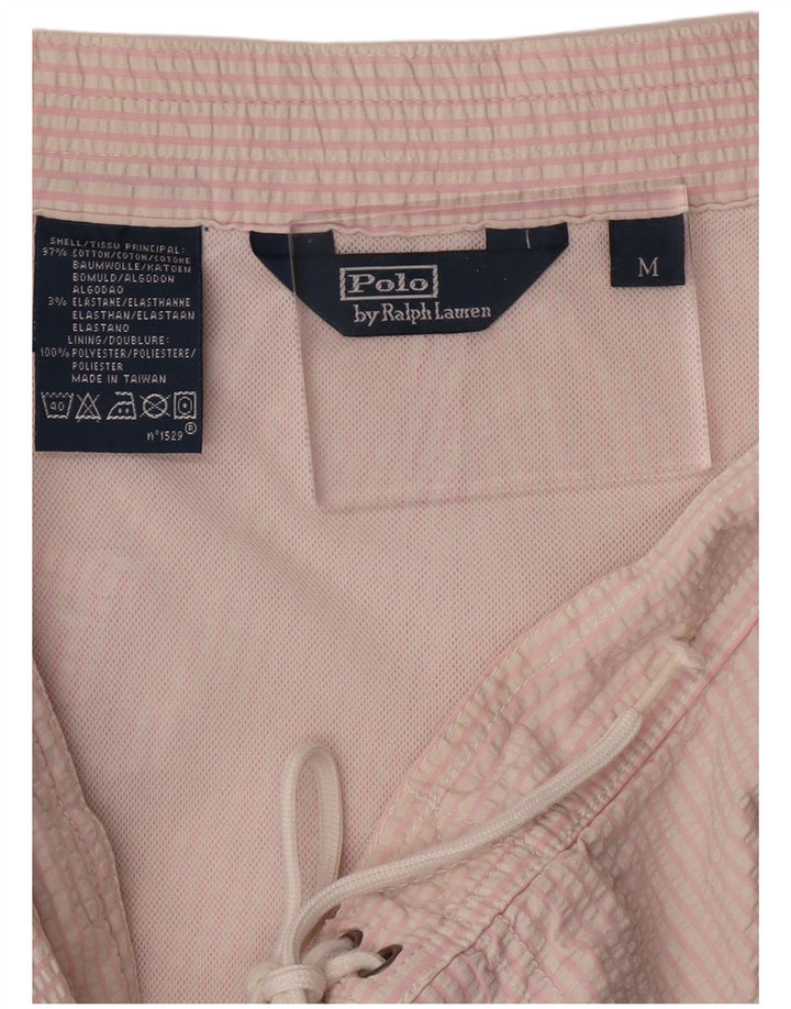 POLO RALPH LAUREN Pantaloncini da bagno da uomo in cotone a righe rosa medio