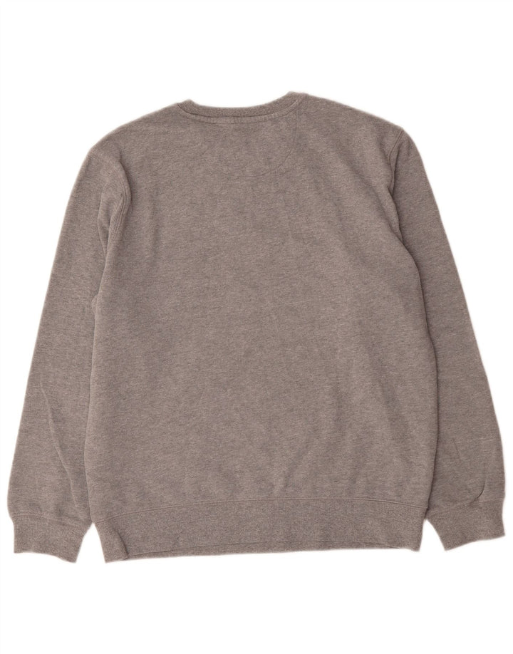 Felpa grafica da uomo Dkny, maglione in cotone chiazzato grigio medio