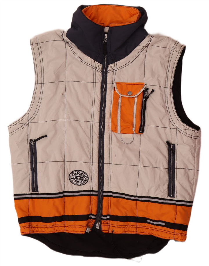 Gilet imbottito da uomo dal taglio ampio KILLTEC UK 40 Large White Colourblock