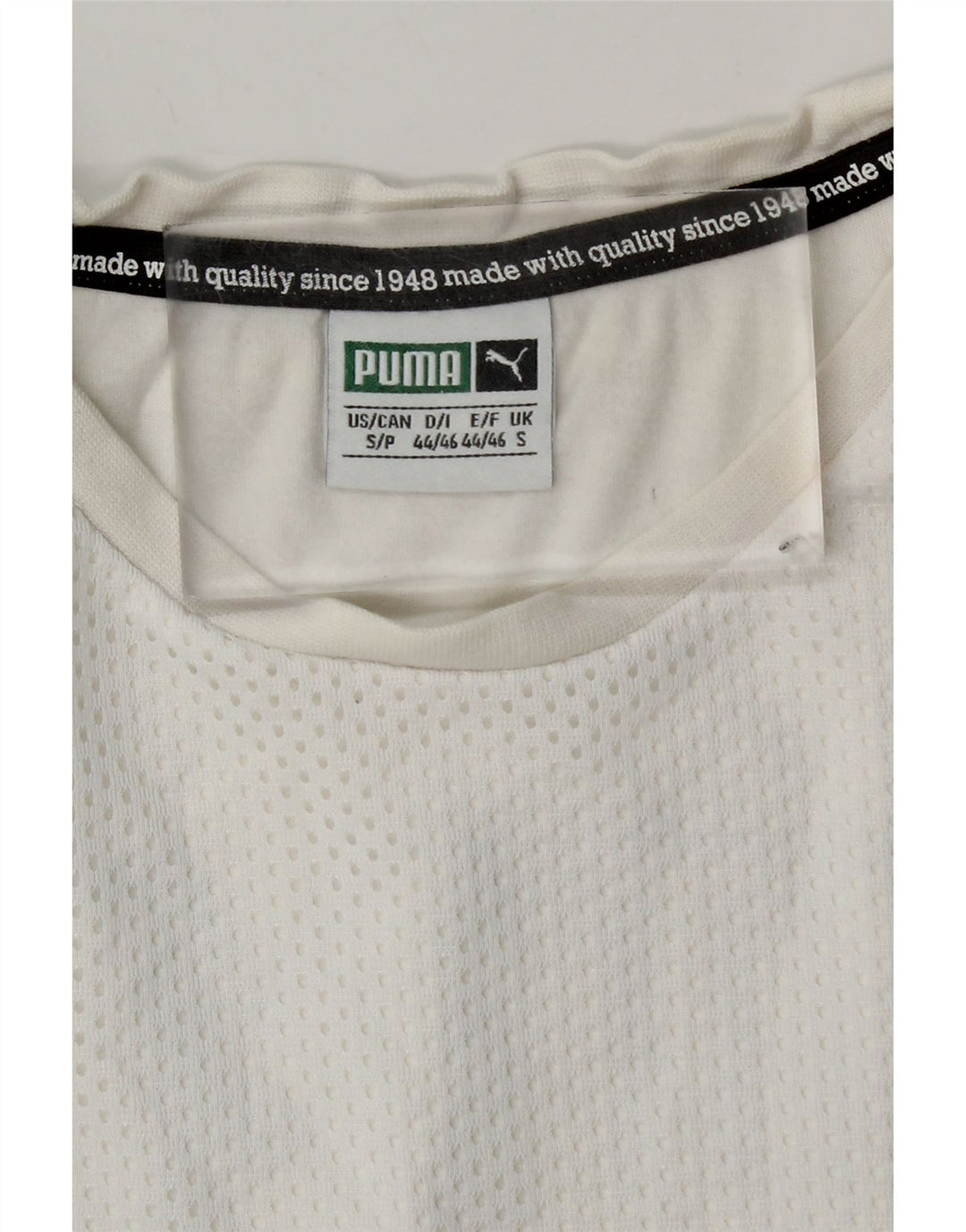 T-shirt grafica da uomo Puma Top Small in poliestere bianco