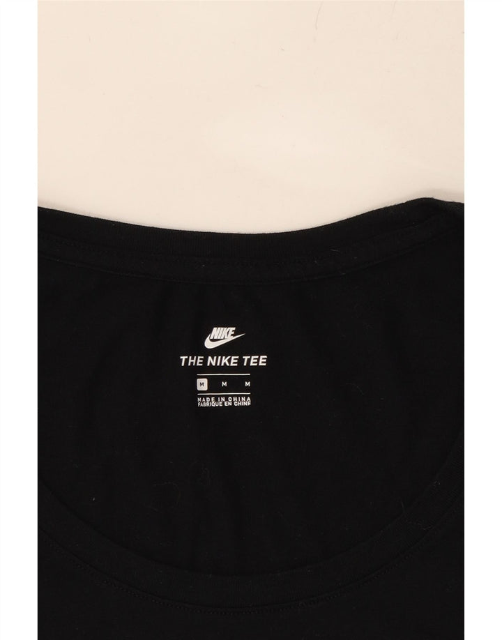 NIKE Womens Graphic T-Shirt Top UK 12 Medium Black Polyester Vintage Nike and Second-Hand Nike from Messina Hembry 