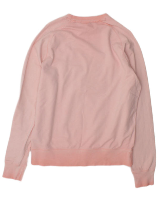 Felpa con grafica Nike da donna, maglione UK 14, cotone rosa medio
