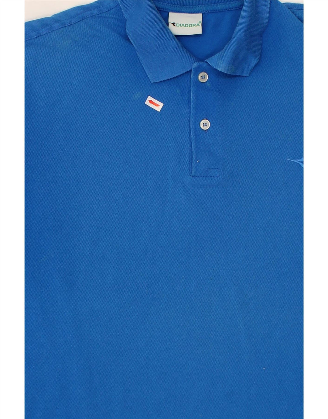 DIADORA Mens Polo Shirt Large Blue Cotton Vintage Diadora and Second-Hand Diadora from Messina Hembry 