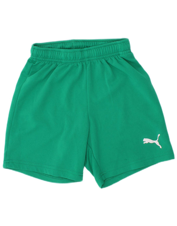 Pantaloncini sportivi Puma da bambino 7-8 anni in poliestere verde