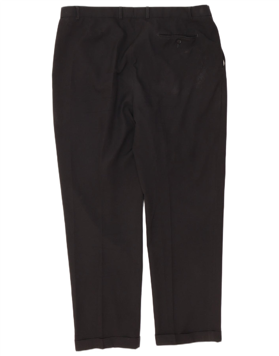 Pantaloni da abito con pegging da uomo Marks & Spencer W40 L33 poliestere nero