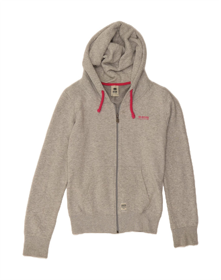 ERREA Womens Zip Hoodie Sweater UK 16 Large Grey Cotton Vintage Errea and Second-Hand Errea from Messina Hembry 