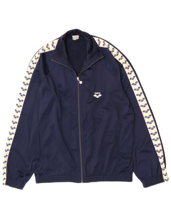 Giacca sportiva da uomo con grafica Arena, grande, color block blu navy