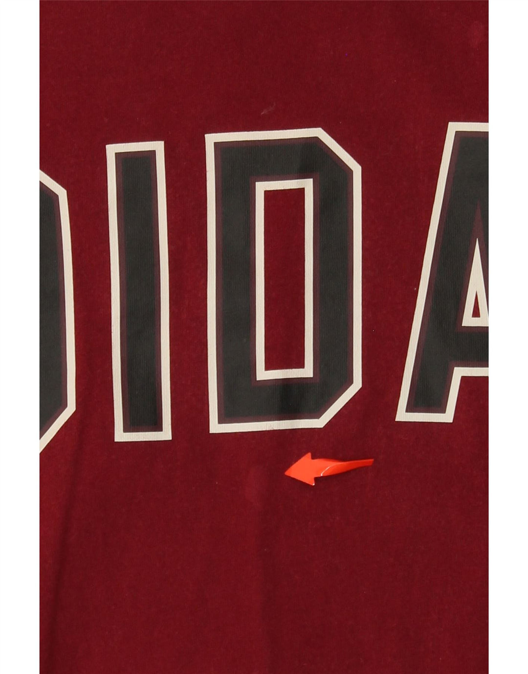 T-shirt grafica da donna ADIDAS Top UK Small 10 Borgogna Colourblock