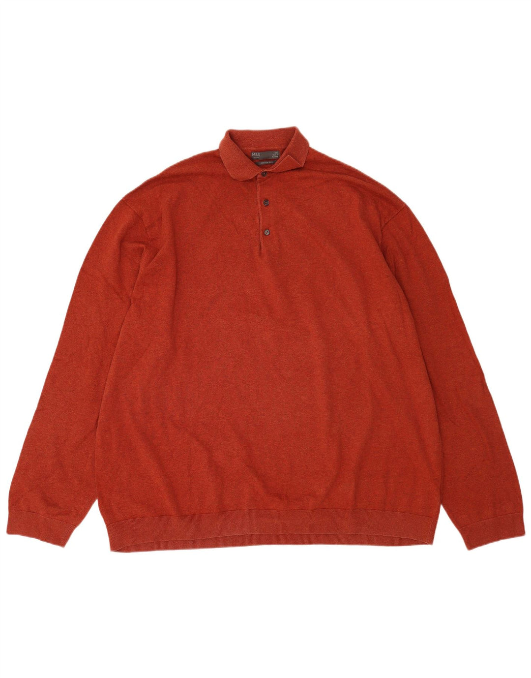 Maglione maglione collo alto da uomo Marks & Spencer 4XL cotone rosso