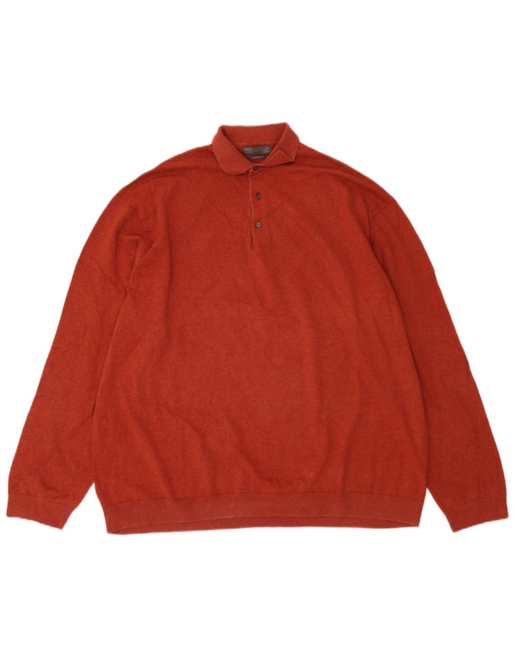 Maglione maglione collo alto da uomo Marks & Spencer 4XL cotone rosso