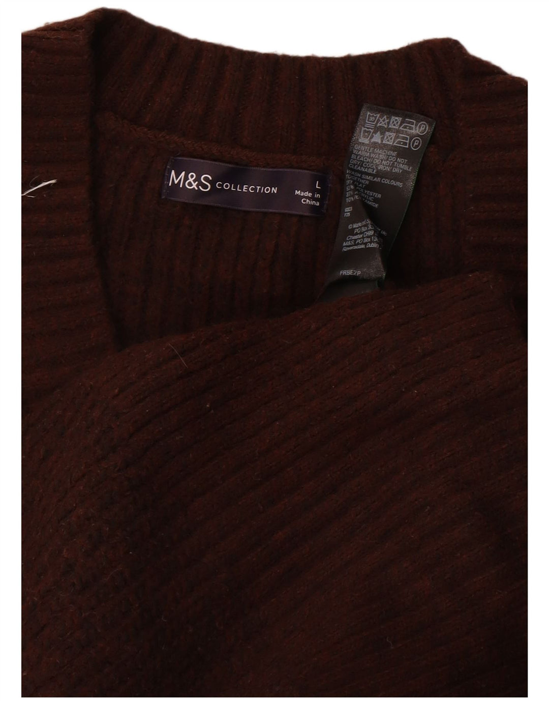 Canotta da donna Marks & Spencer UK 16 grande poliestere marrone