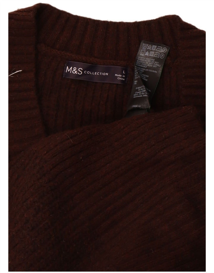 Canotta da donna Marks & Spencer UK 16 grande poliestere marrone