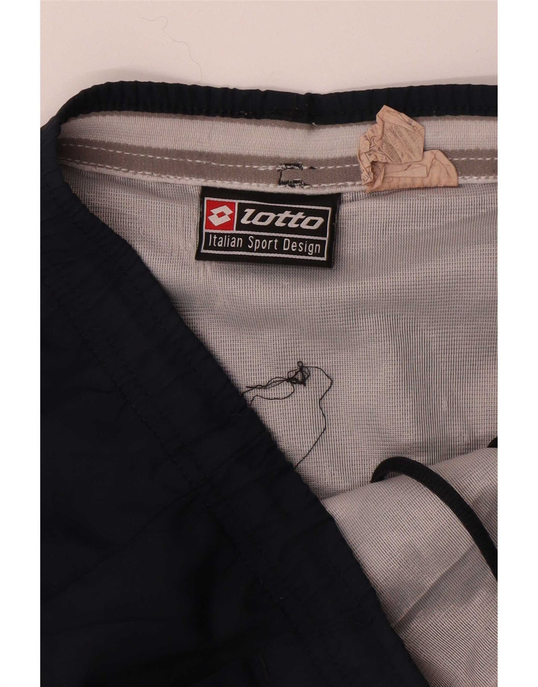 Pantaloncini sportivi da uomo Lotto medi in poliammide a righe blu navy