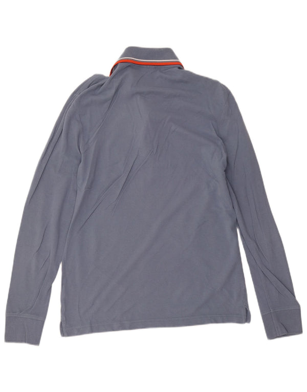 Polo Diadora Uomo Manica Lunga Small Blu Cotone