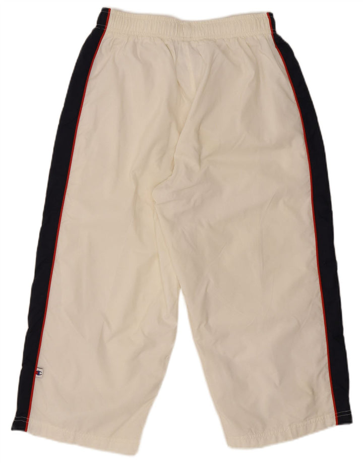 Pantaloni da tuta Capri da uomo Champion Small nylon color block bianco