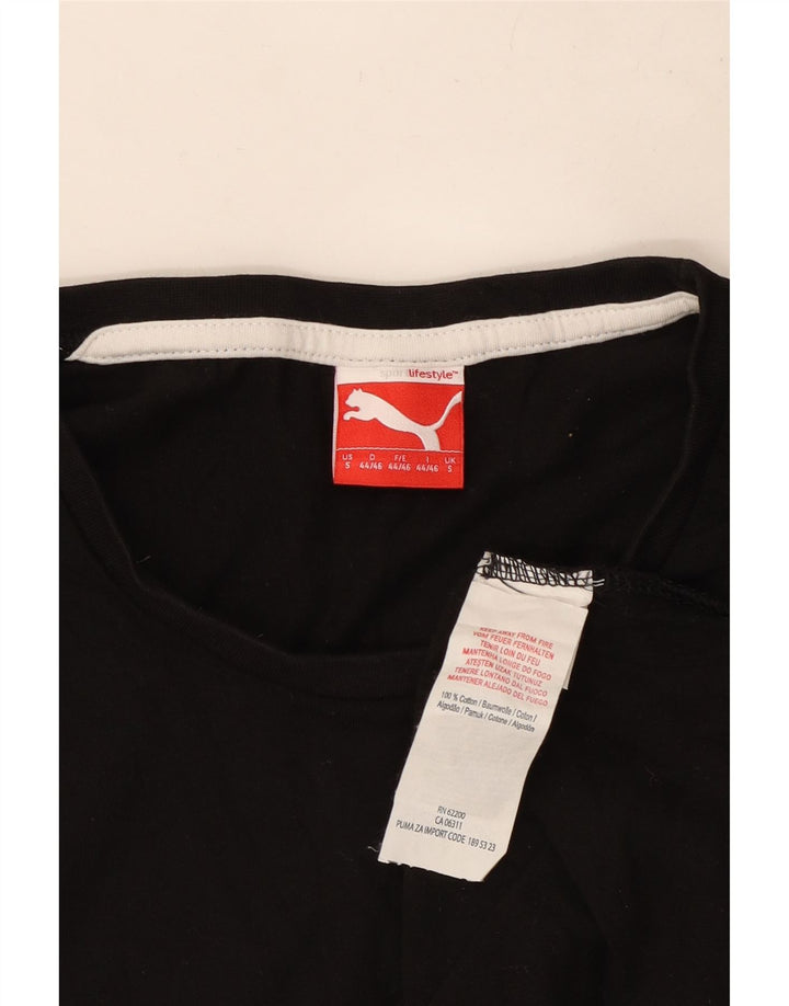 T-shirt grafica da uomo Puma Top Small in cotone nero