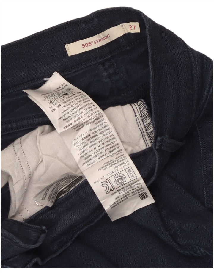 Jeans dritti 505 da donna Levi's W27 L30 cotone blu navy