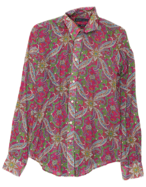 Camicia slim fit da donna Ralph Lauren US 6 cotone Paisley medio multicolore