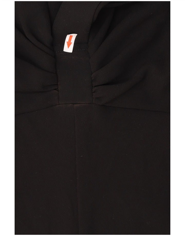 Abito a trapezio senza maniche da donna Laura Ashley UK 12 Poliestere nero medio