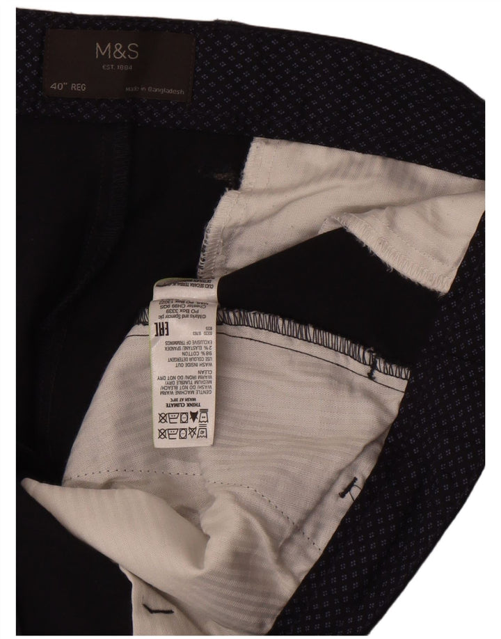 Pantaloncini chino da uomo Marks & Spencer W40 XL cotone blu navy